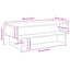 Sofabord Røget eg 100 x 46 x 35 cm Konstrueret træ