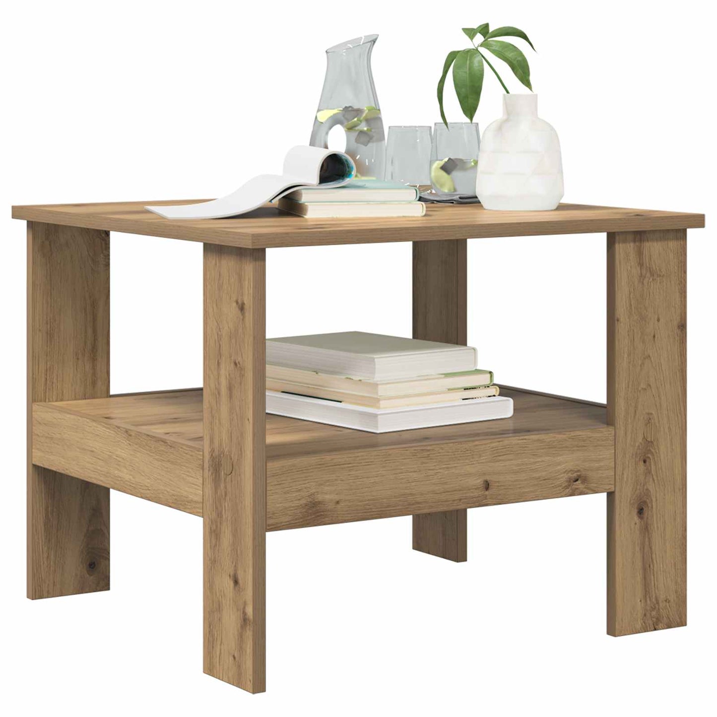 Sofabord Artisan Egetræ 57 x 55 x 45 cm Konstrueret træ
