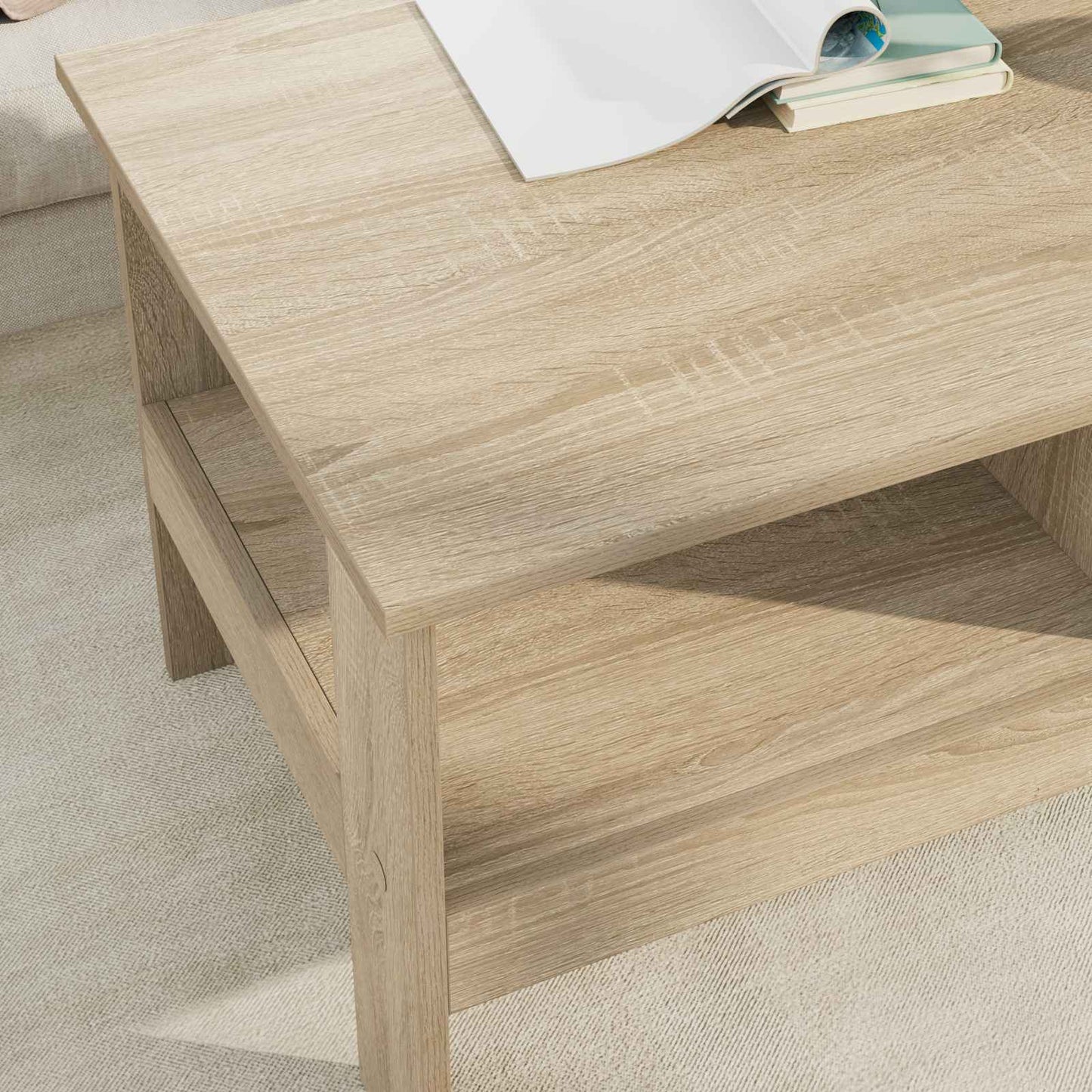 Sofabord Sonoma eg 90 x 50 x 45 cm Konstrueret træ