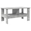Sofabord Beton Grå 90 x 50 x 45 cm Konstrueret træ