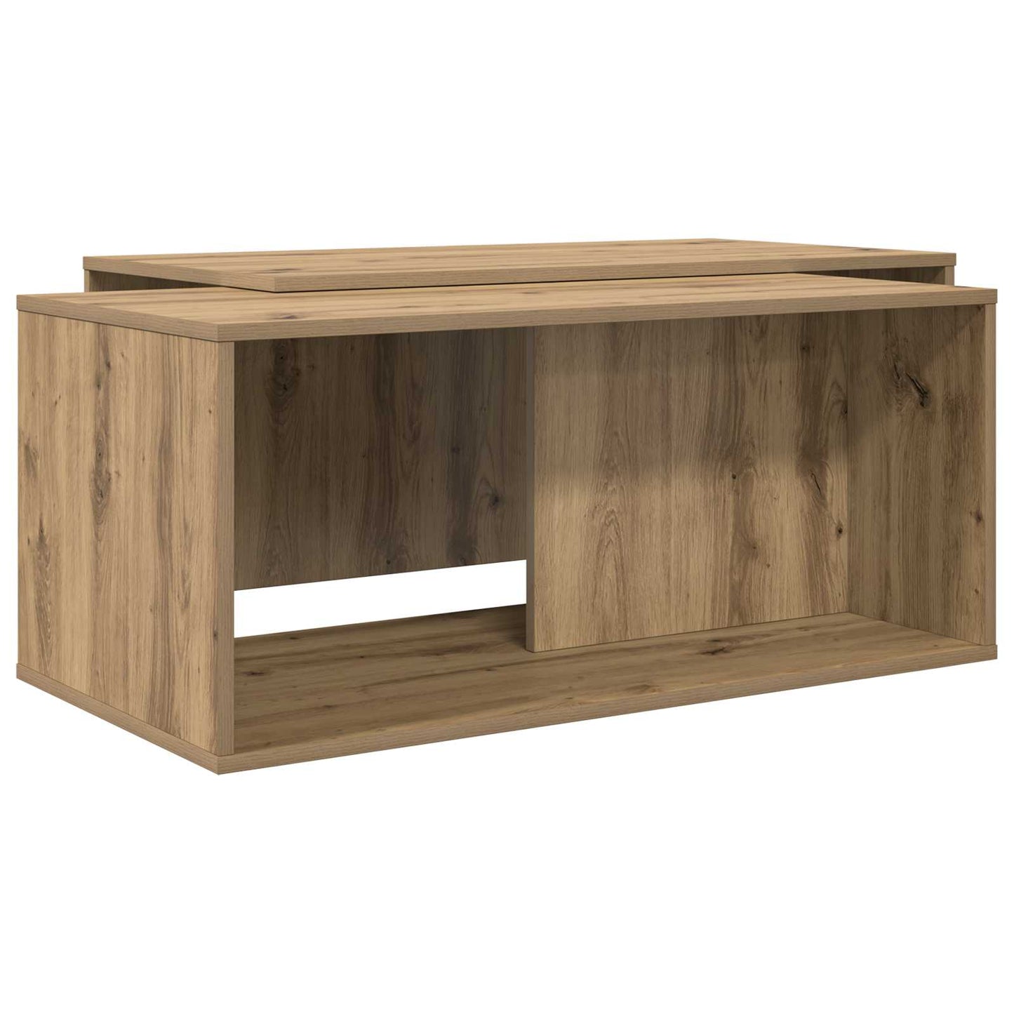 Kaffebord Sæt 2 pcs Artisan Egetræ 90 x 48 x 40 cm