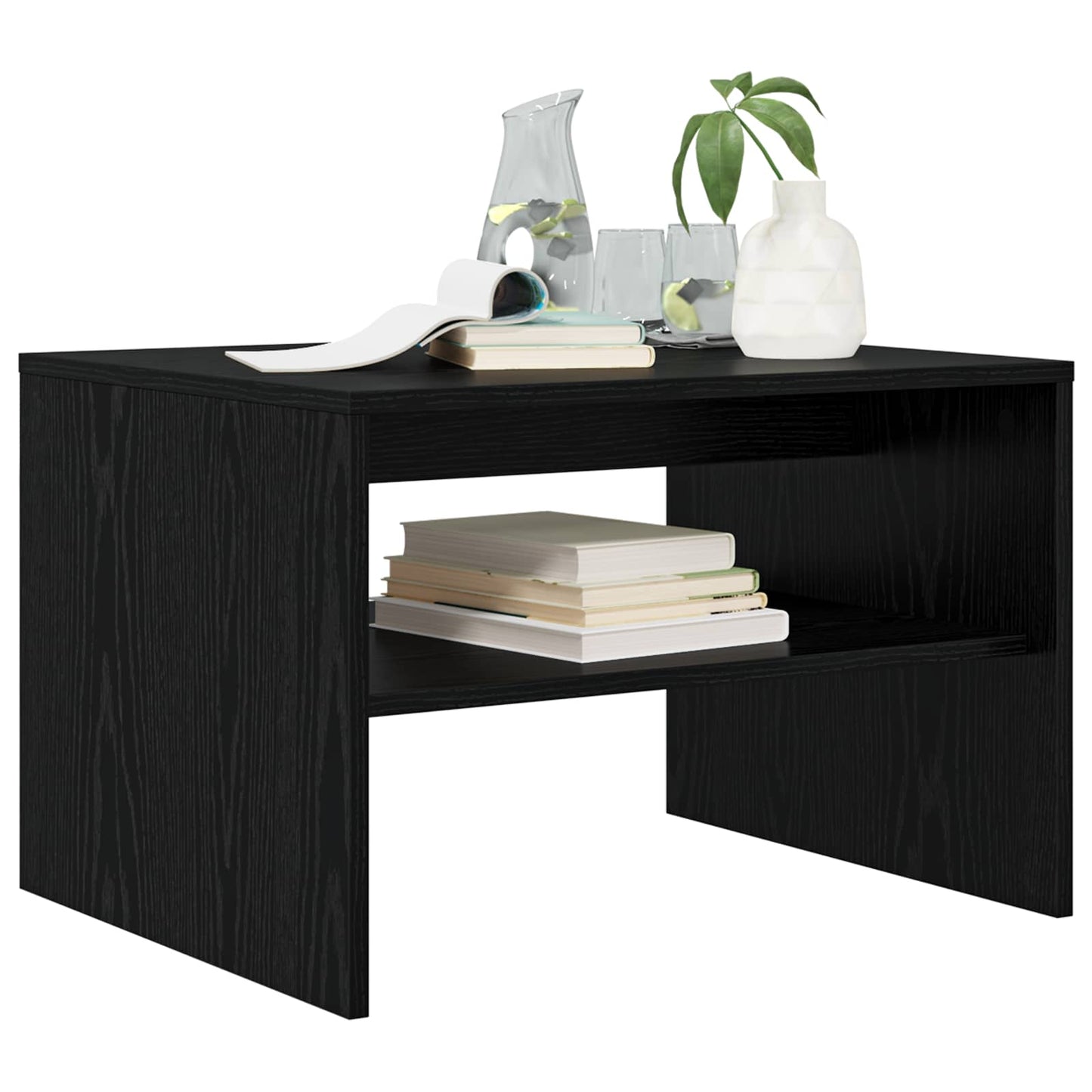 Sofabord Sort eg 60 x 50 x 40 cm Konstrueret træ