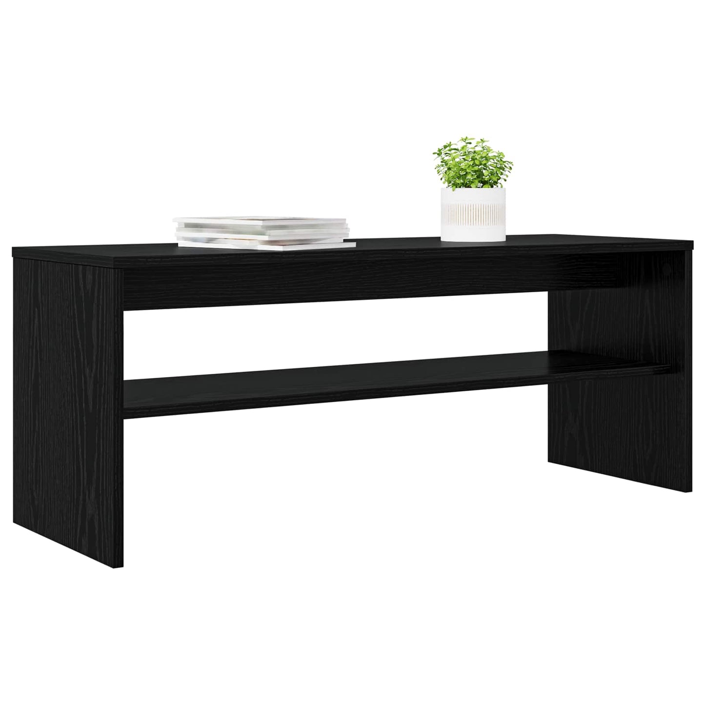 TV-skab Sort eg 100 x 35 x 40 cm Konstrueret træ