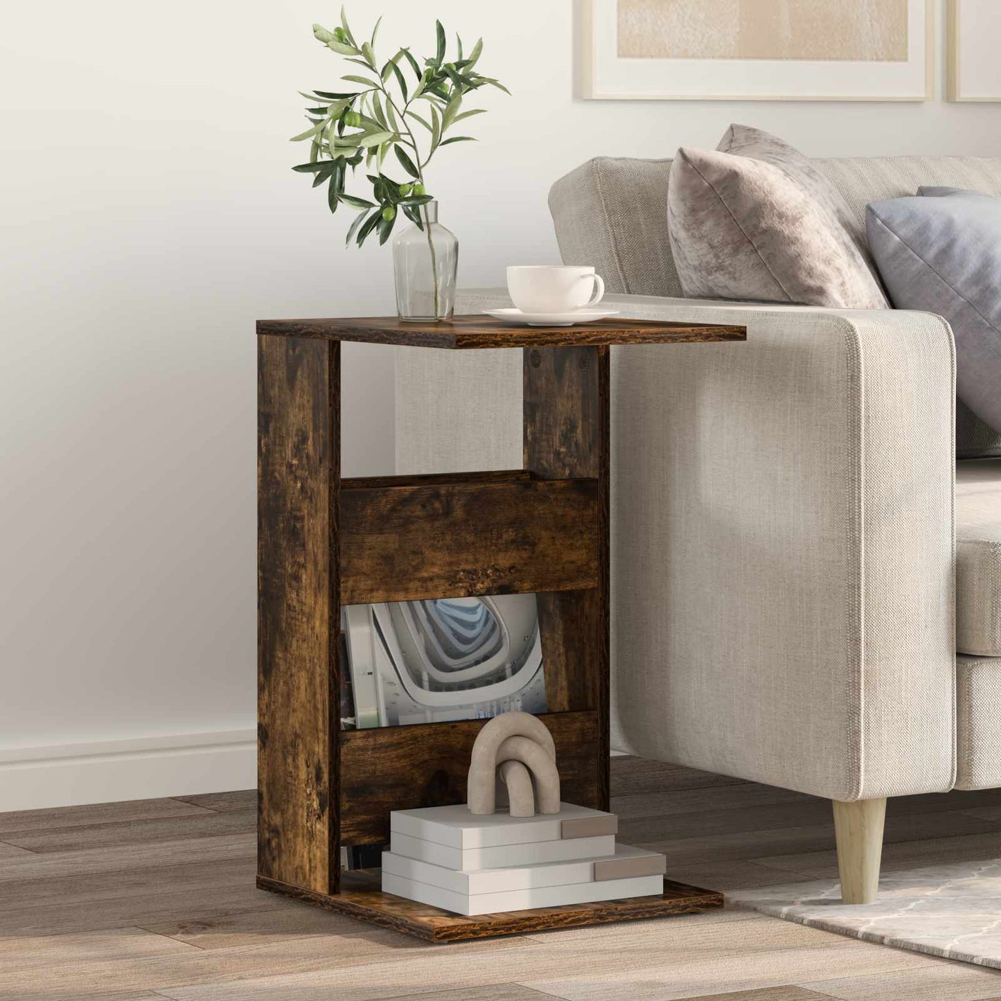 Sidebord Røget eg 40 x 35 x 60,5 cm Konstrueret træ