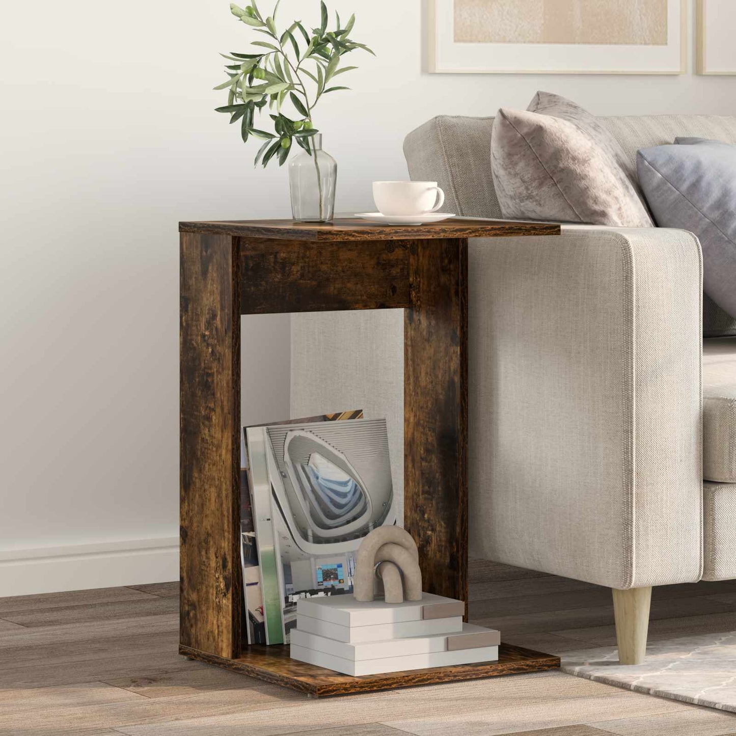 Sidebord Røget eg 40 x 38 x 62,5 cm Konstrueret træ