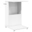 Sidebord med hjul Hvid 40 x 35 x 60 cm Konstrueret træ