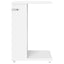 Sidebord med hjul Hvid 40 x 35 x 60 cm Konstrueret træ