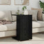 Sidebord med hjul Sort eg 40 x 35 x 60 cm Konstrueret træ