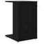 Sidebord med hjul Sort eg 40 x 35 x 60 cm Konstrueret træ