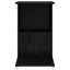 Sidebord med hjul Sort eg 40 x 35 x 60 cm Konstrueret træ