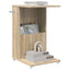 Sidebord med hjul Sonoma eg 40 x 35 x 60 cm Konstrueret træ