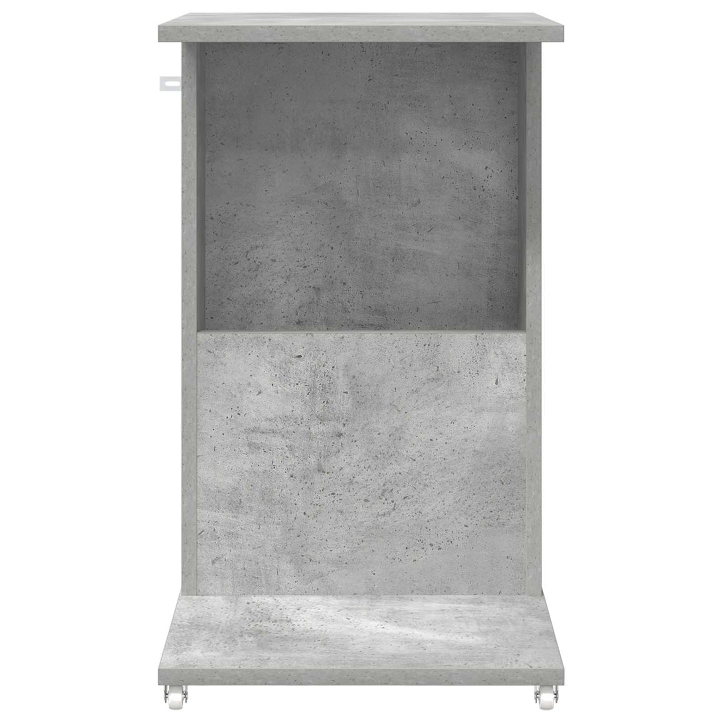 Sidebord med hjul Beton Grå 40 x 35 x 60 cm Konstrueret træ