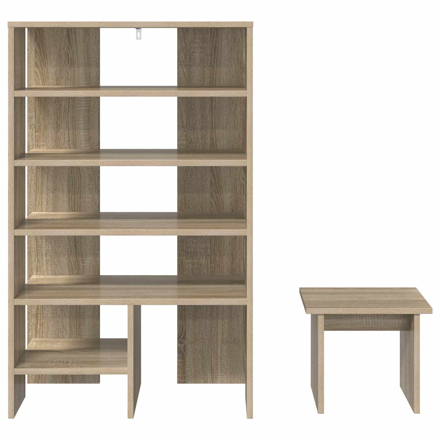Sko skab med hylde 2 pcs Sonoma eg Konstrueret træ