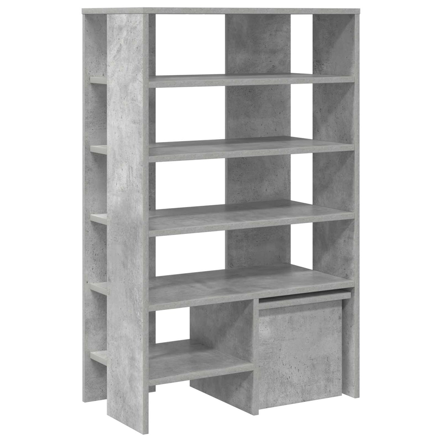 Sko skab med hylde 2 pcs Beton Grå Konstrueret træ