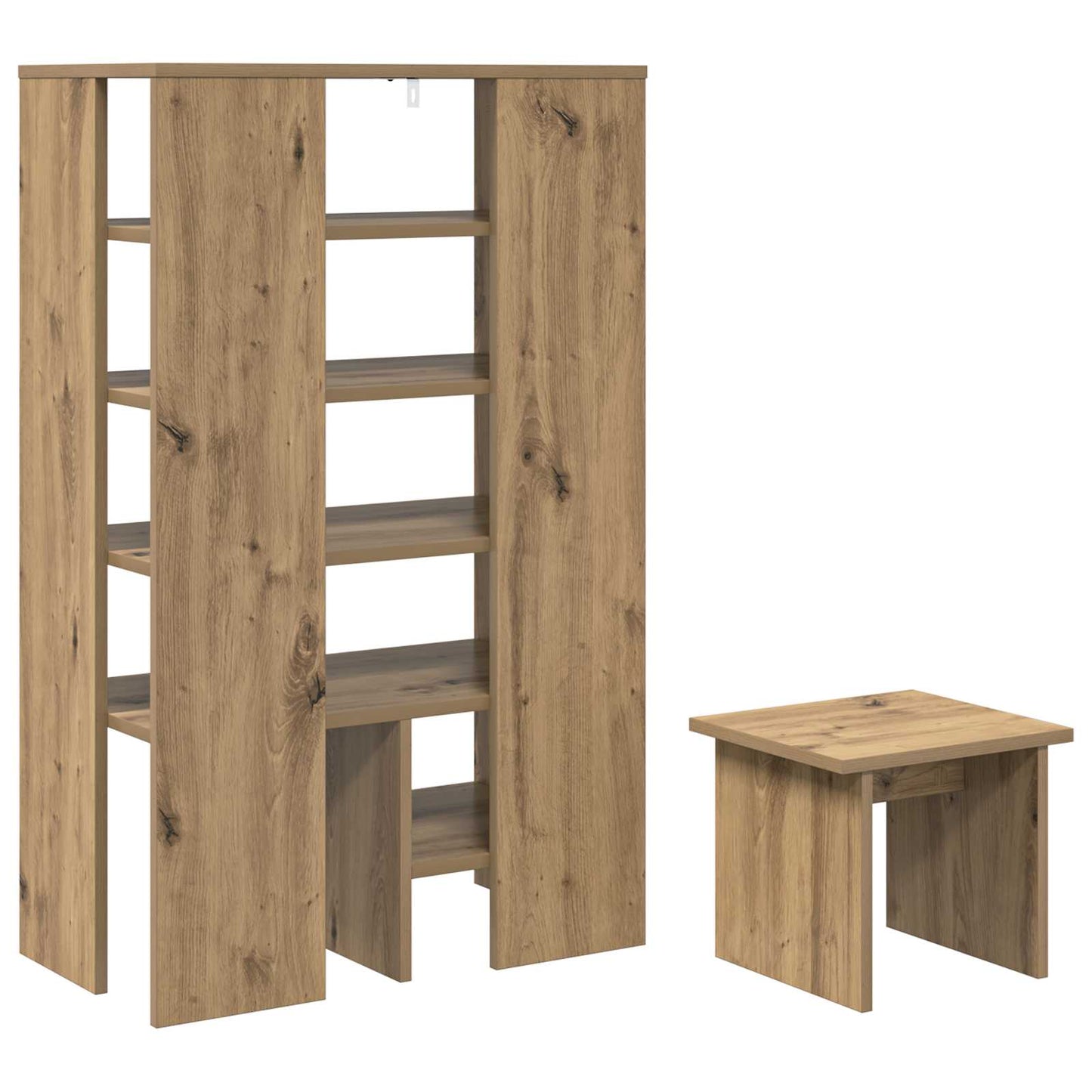 Sko skab 2 stk. 62 x 35 x 100 cm Konstrueret træ Artisan Egetræ
