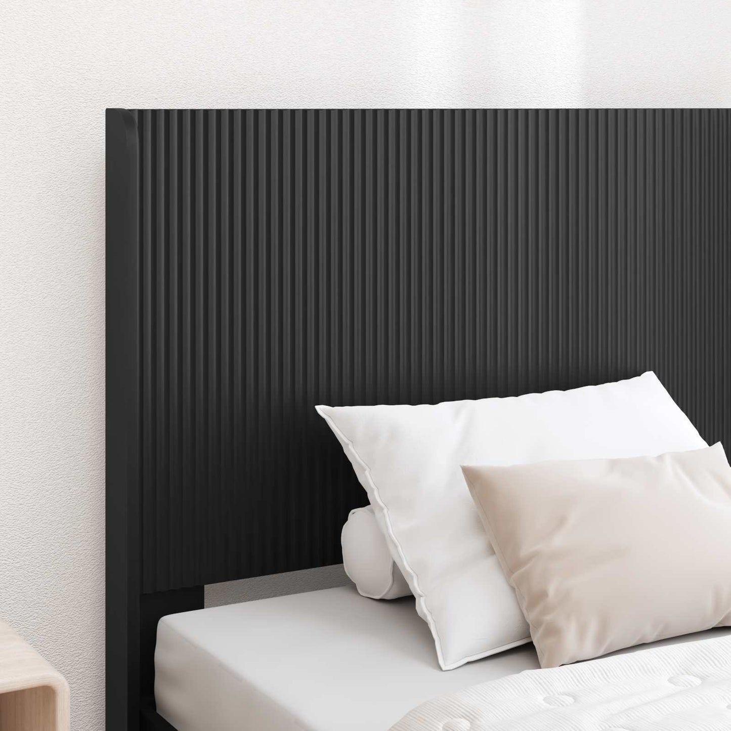 Sengestel med opbevaring og hovedgærde Sort 100 x 200 cm