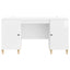 Bord med hylde Gloss Hvid 142,5 x 50 x 75 cm Konstrueret træ