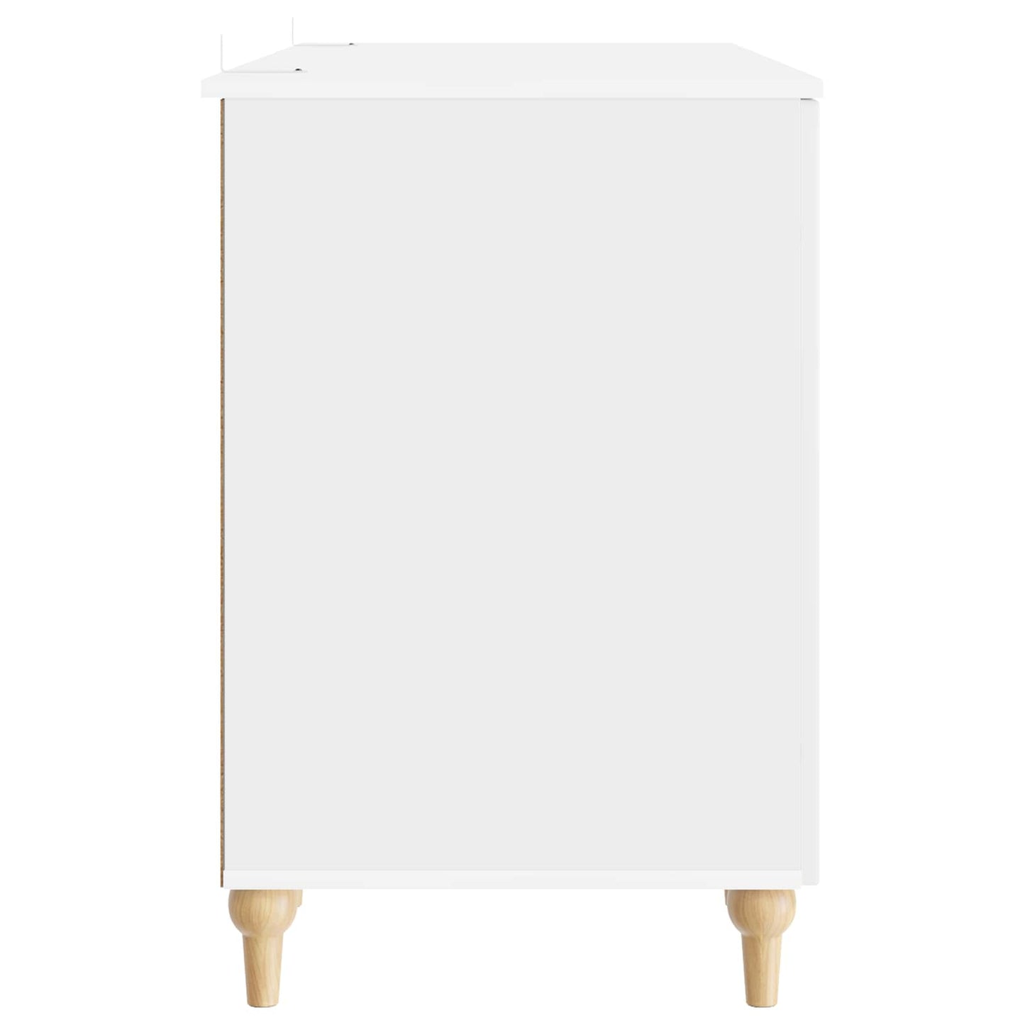 Bord med hylde Gloss Hvid 142,5 x 50 x 75 cm Konstrueret træ