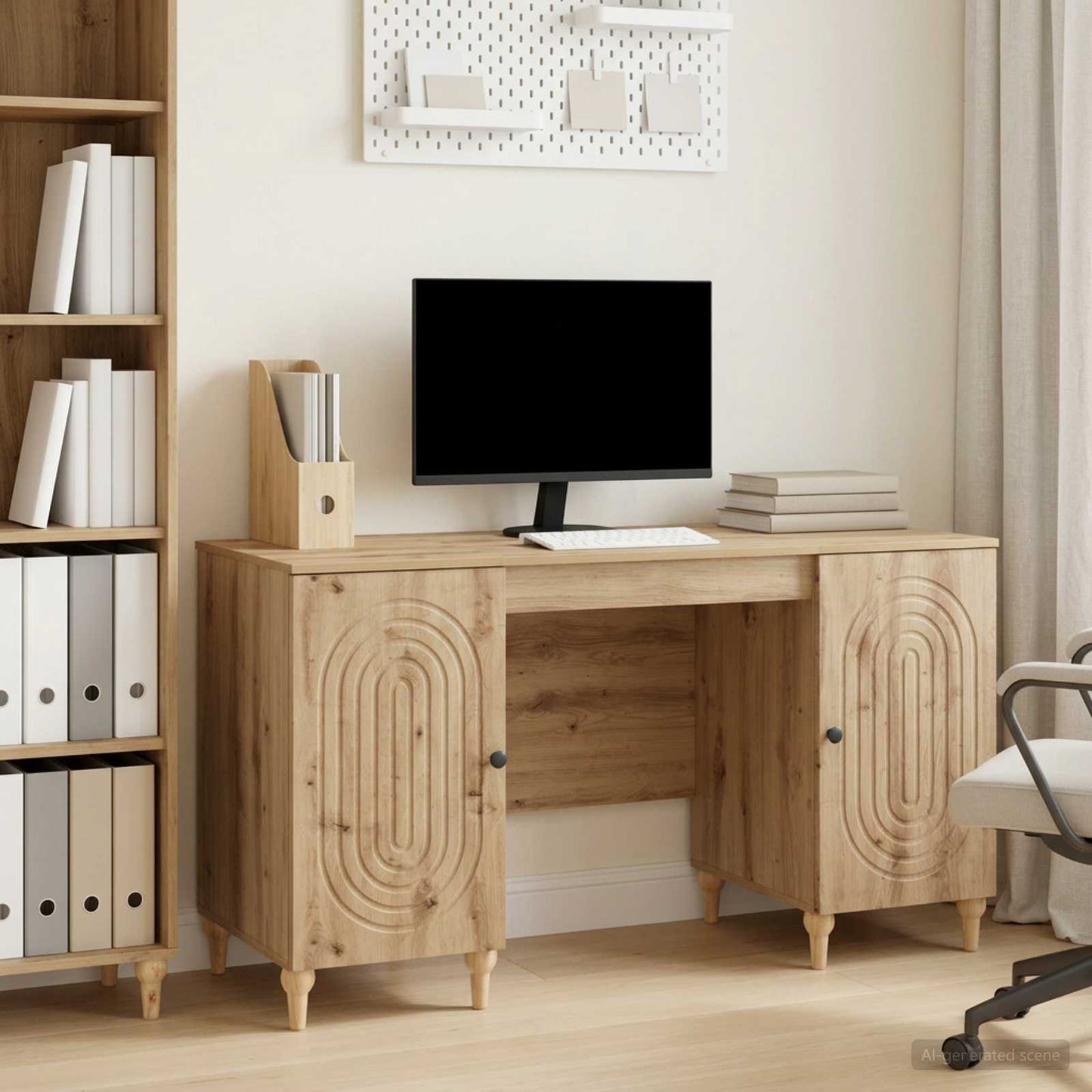 Bord Artisan-eg Konstrueret træ 142,5 x 50 x 75 cm