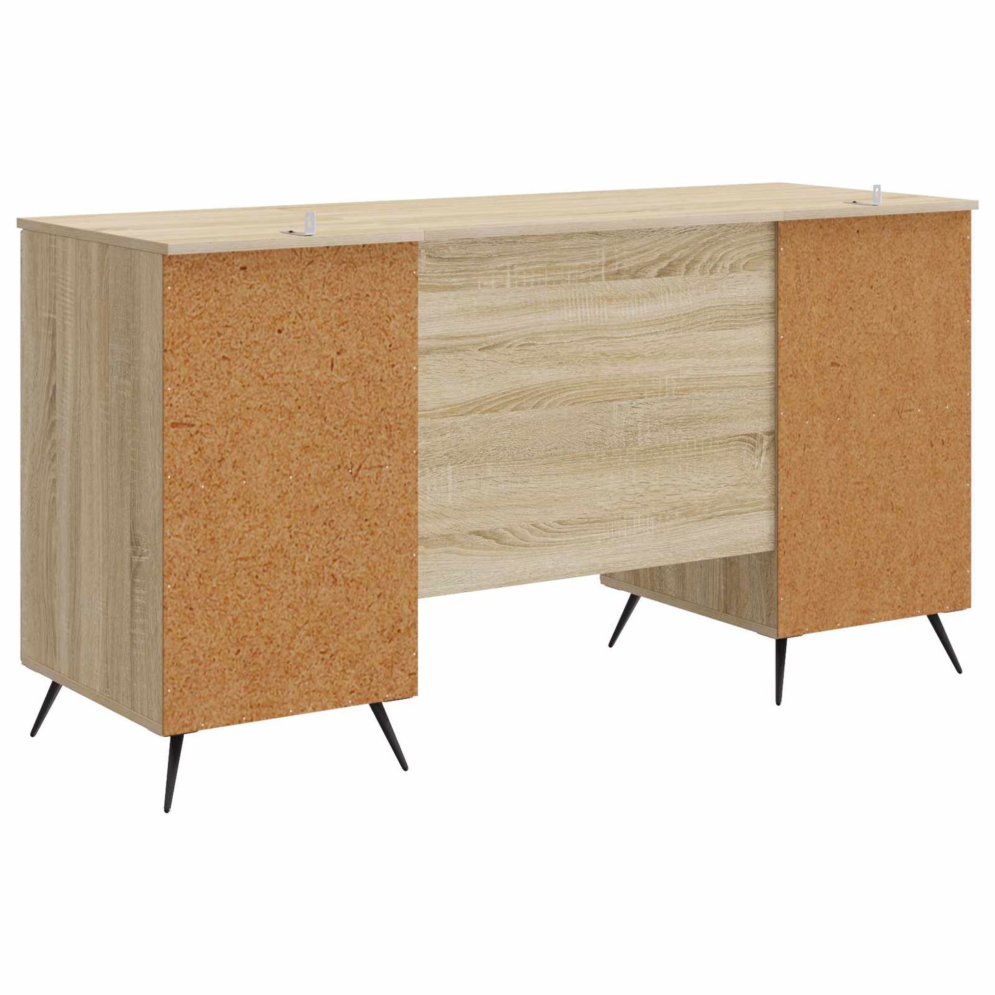 Bord med hylde Sonoma-eg 142,5 x 50 x 75 cm Konstrueret træ