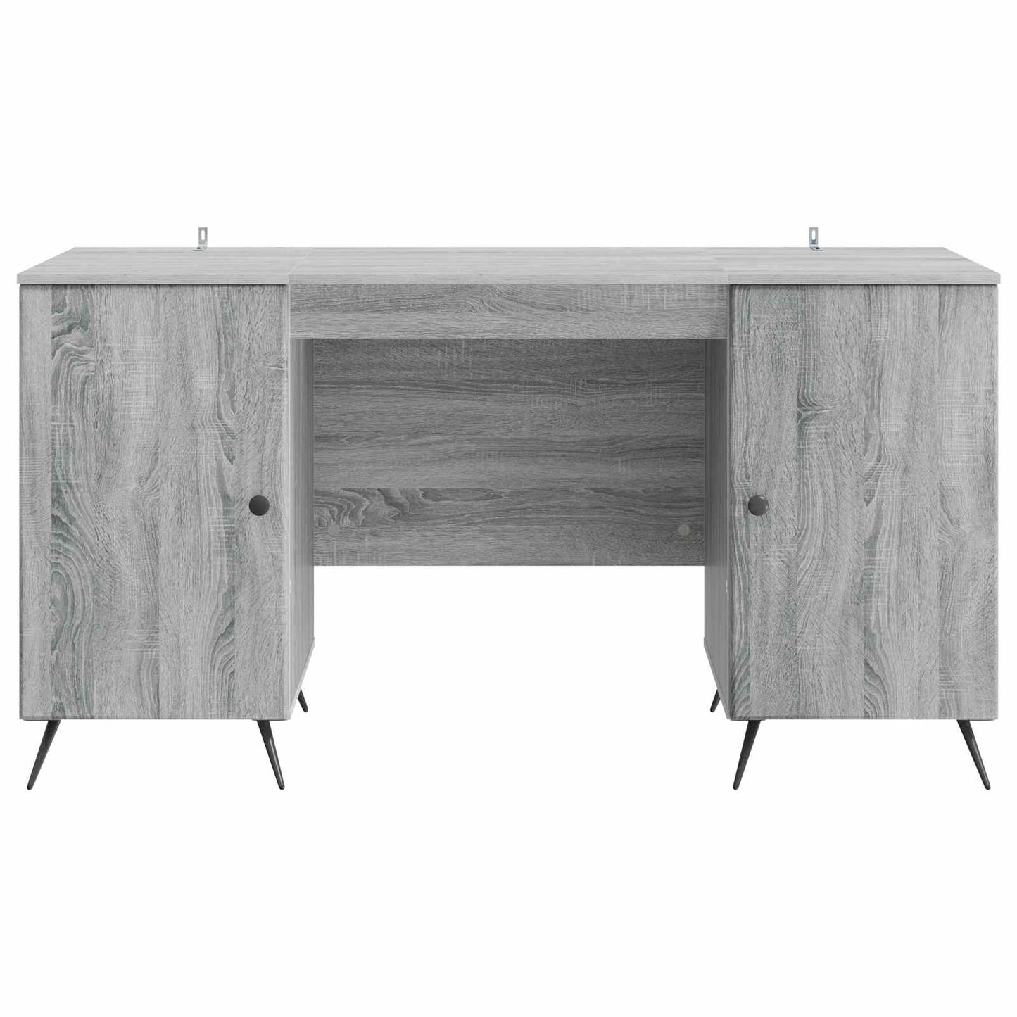 Bord med hylde Grå sonoma-eg 142,5 x 50 x 75 cm Konstrueret træ
