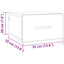 Natskab Sort eg 35 x 35 x 20 cm Konstrueret træ