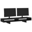 Monitor Stativ med hylde Sort 100 x 27 x 15 cm Konstrueret træ