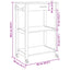 Køkkenvogn MONZA Sort 60 x 40 x 88,5 cm Massivt fyrretræ