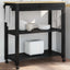 Køkkenvogn MONZA Sort 84 x 40 x 88,5 cm Massivt fyrretræ