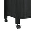 Køkkenvogn MONZA Sort 84 x 40 x 88,5 cm Massivt fyrretræ
