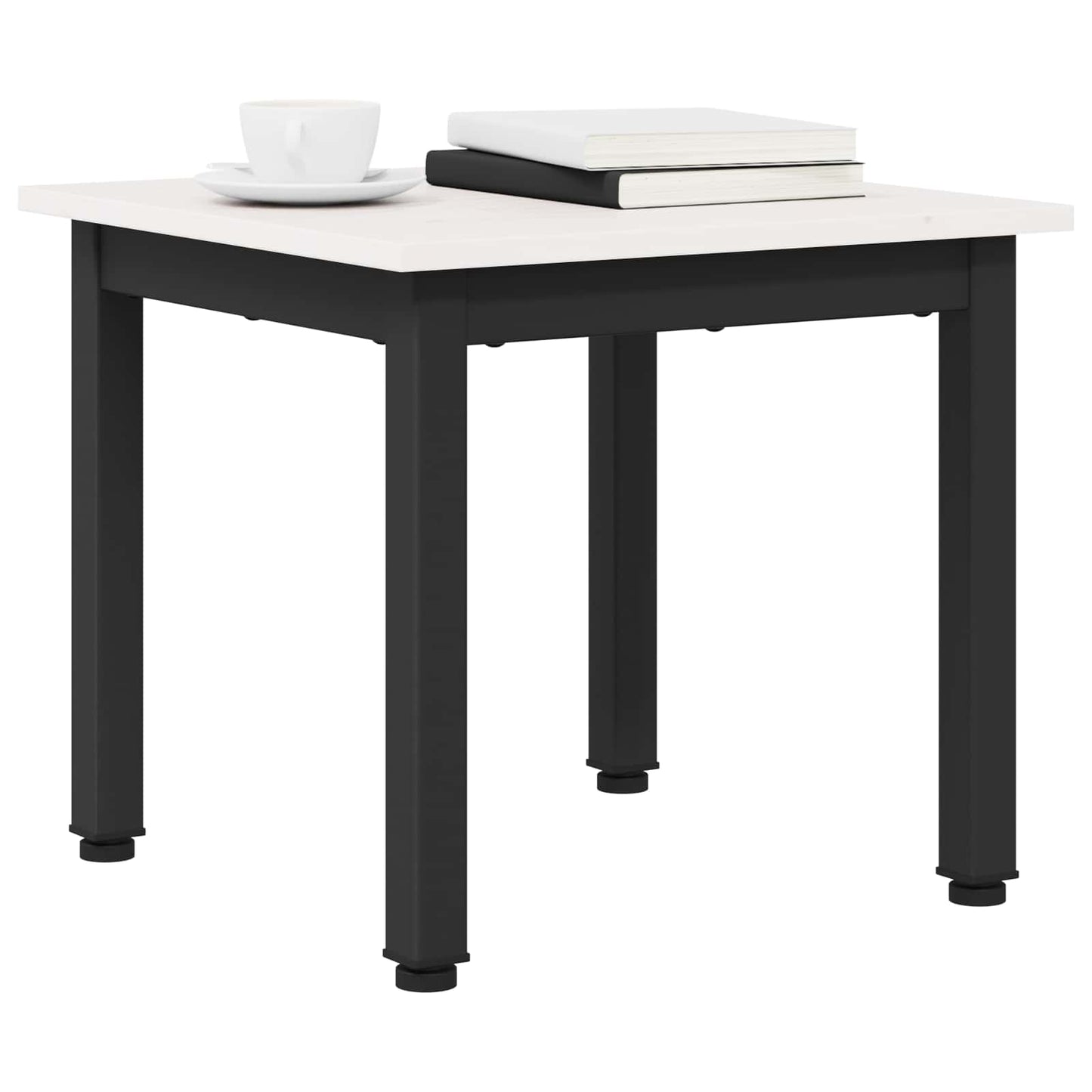 Sofabord Hvid 40 x 40 x 36 cm Massiv fyrretræ