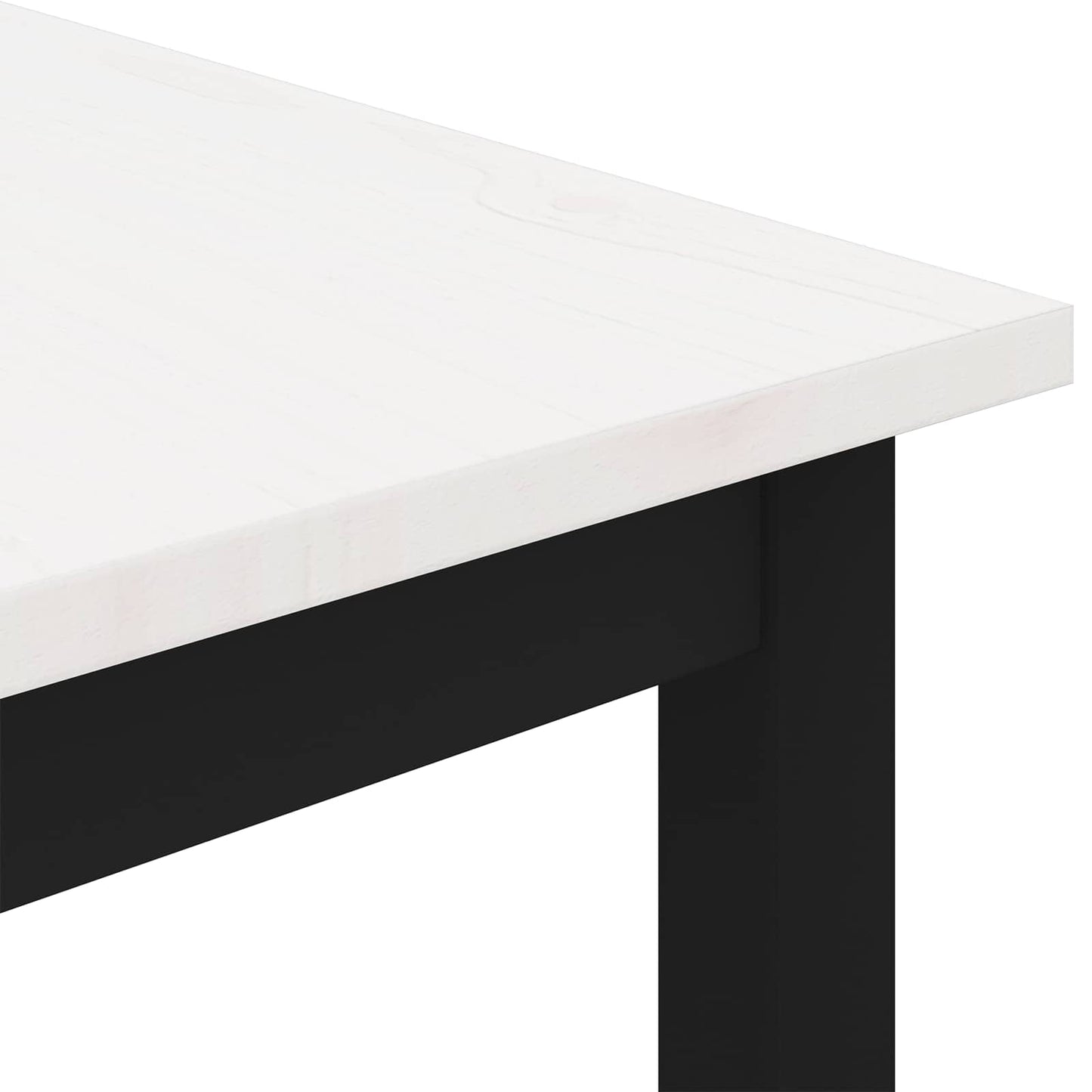 Sofabord Hvid 60 x 30 x 36 cm Massiv fyrretræ