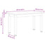 Sofabord Hvid 60 x 30 x 36 cm Massiv fyrretræ