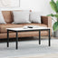 Sofabord Hvid 100 x 50 x 45 cm Massiv fyrretræ