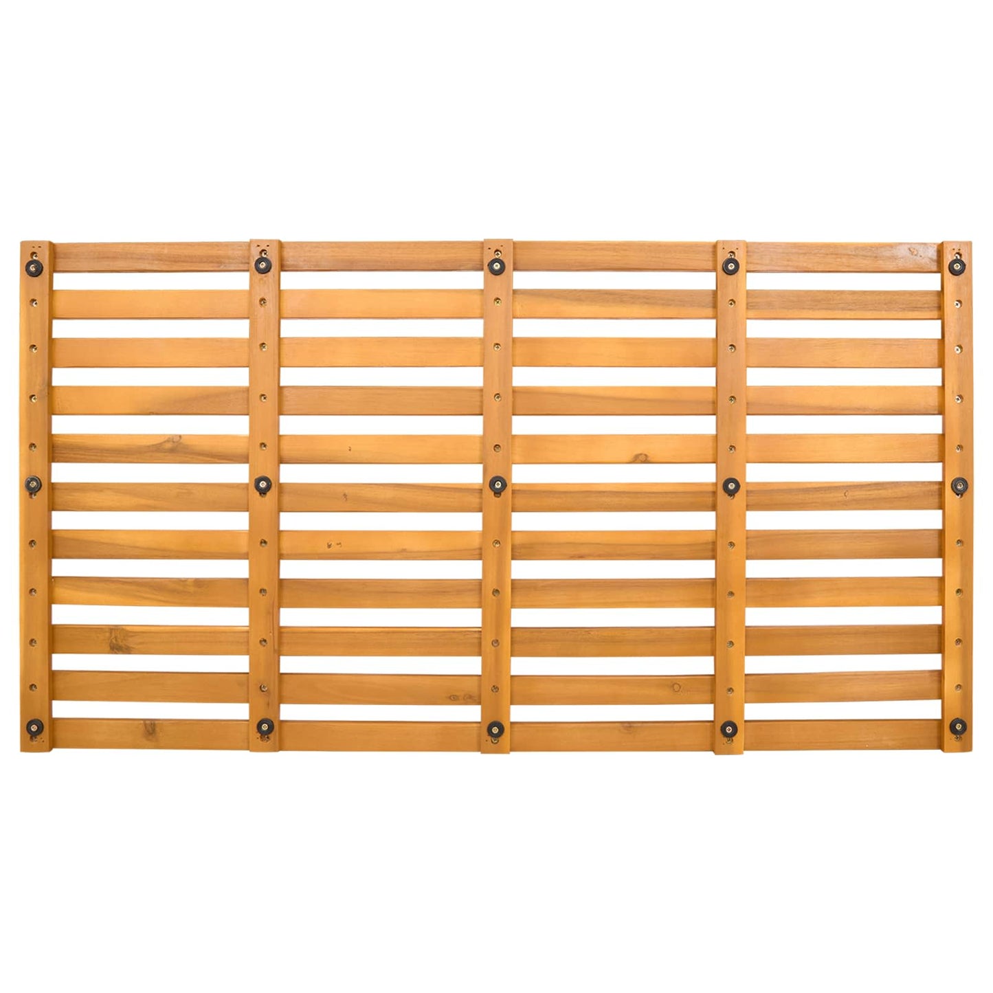 Bademåtte Ensfarvet Brun 100 x 53 x 2,5 cm Massivt Akacietræ