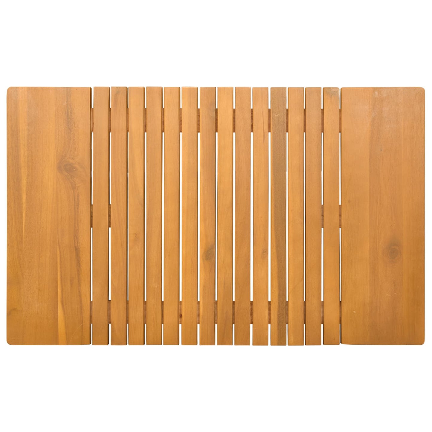 Bademåtte Ensfarvet Brun 81 x 50 cm Massivt Akacietræ