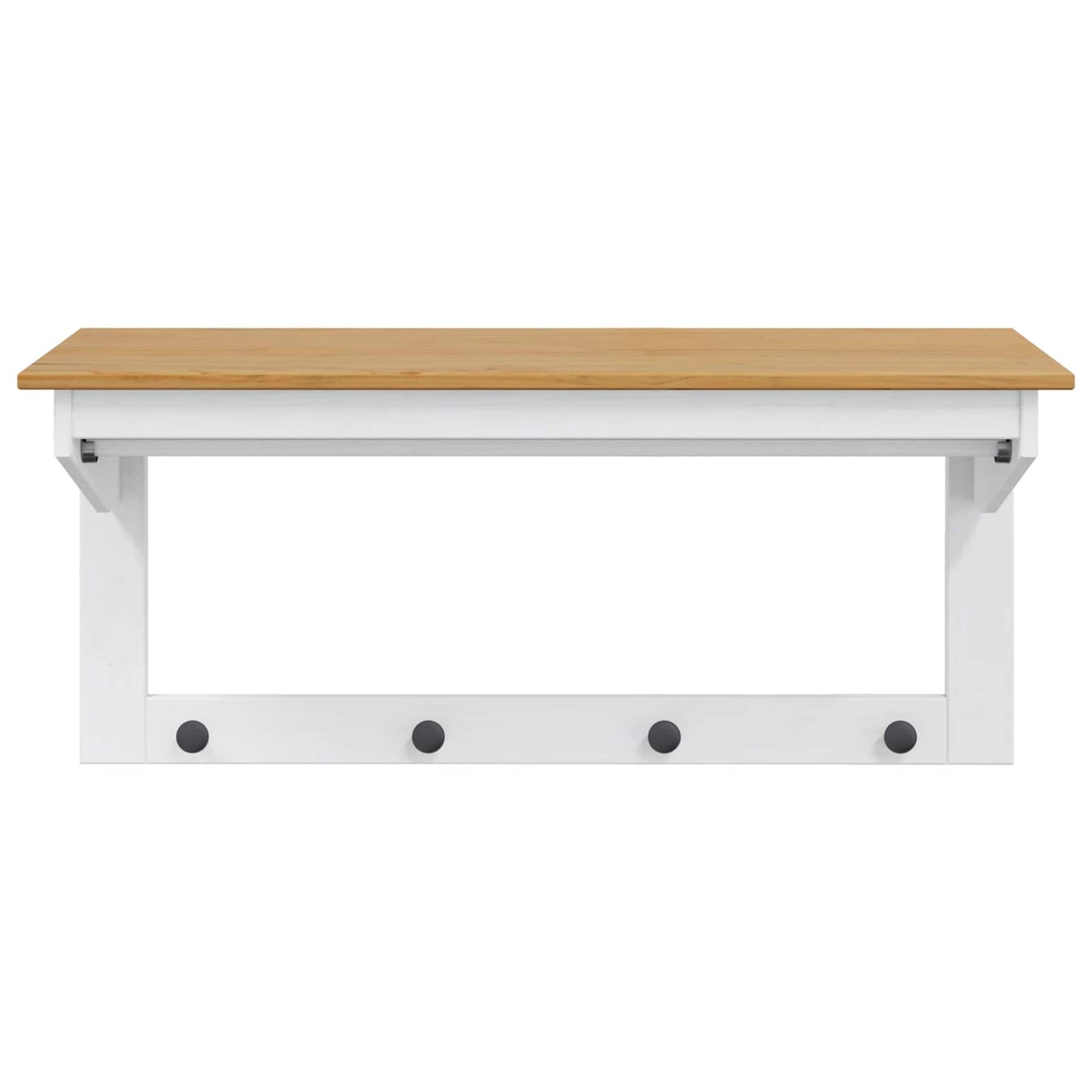 Jakkeholder HILL Hvid og honningbrun 90 x 35 x 41.5 cm