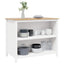Køkkenøer HILL Hvid 112 x 66 x 90 cm Massivt fyrretræ