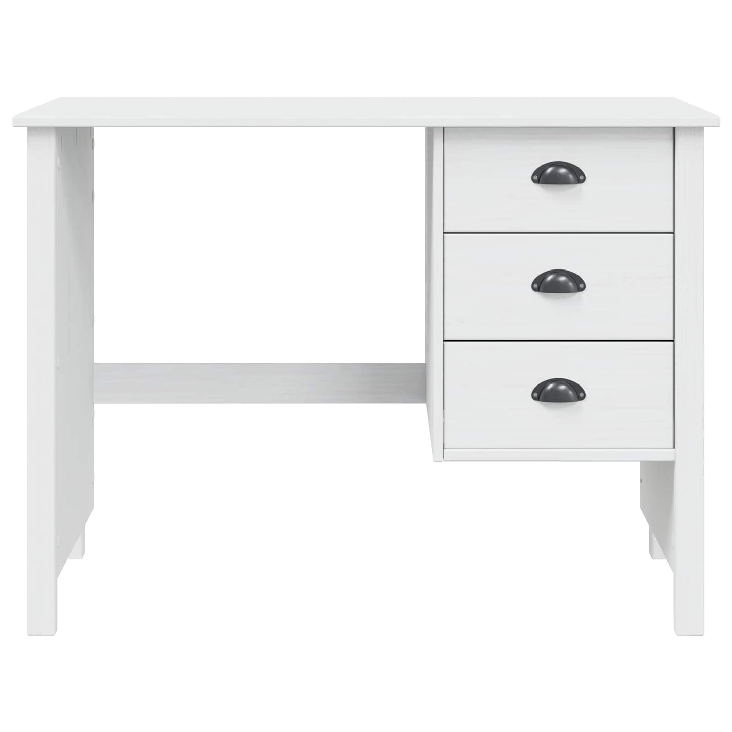 Skrivebord med Skuffer med skuffe HILL Hvid 100 x 45 x 74 cm
