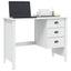 Skrivebord med Skuffer med skuffe HILL Hvid 100 x 45 x 74 cm