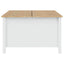 Sofabord HILL Hvid og honningbrun 79,5 x 79,5 x 49 cm
