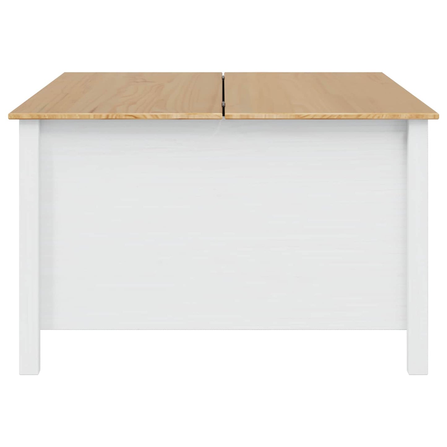 Sofabord HILL Hvid og honningbrun 79,5 x 79,5 x 49 cm