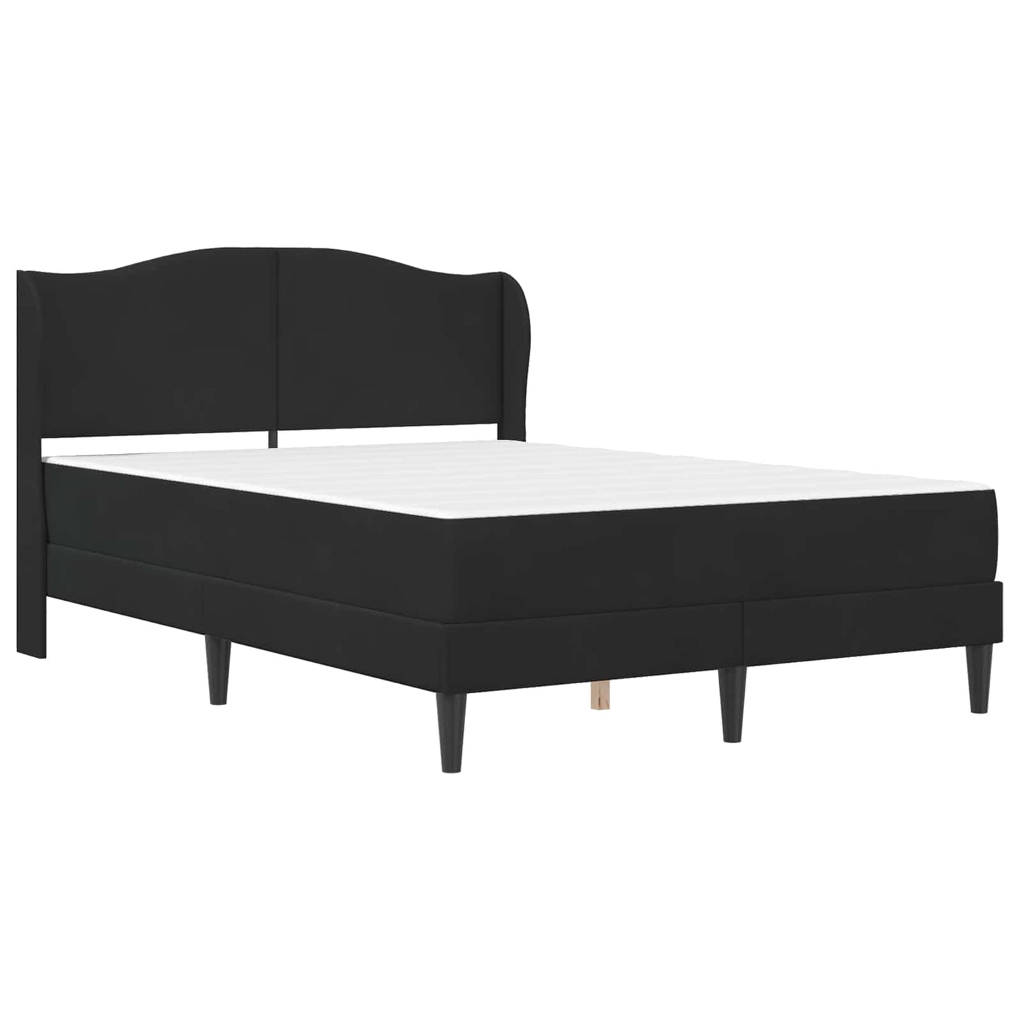 Sengestel med hovedgærde 2 stk. Sort 120 x 190 cm Fløjl