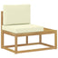 Udendørs Modulsofa Hvid 91 x 63 x 73 cm Massivt Akacietræ