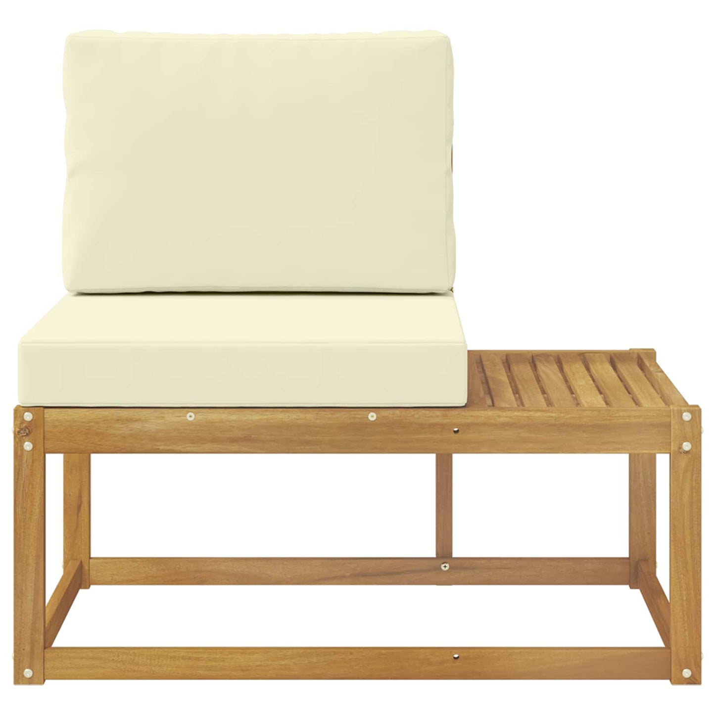 Udendørs Modulsofa Hvid 91 x 63 x 73 cm Massivt Akacietræ