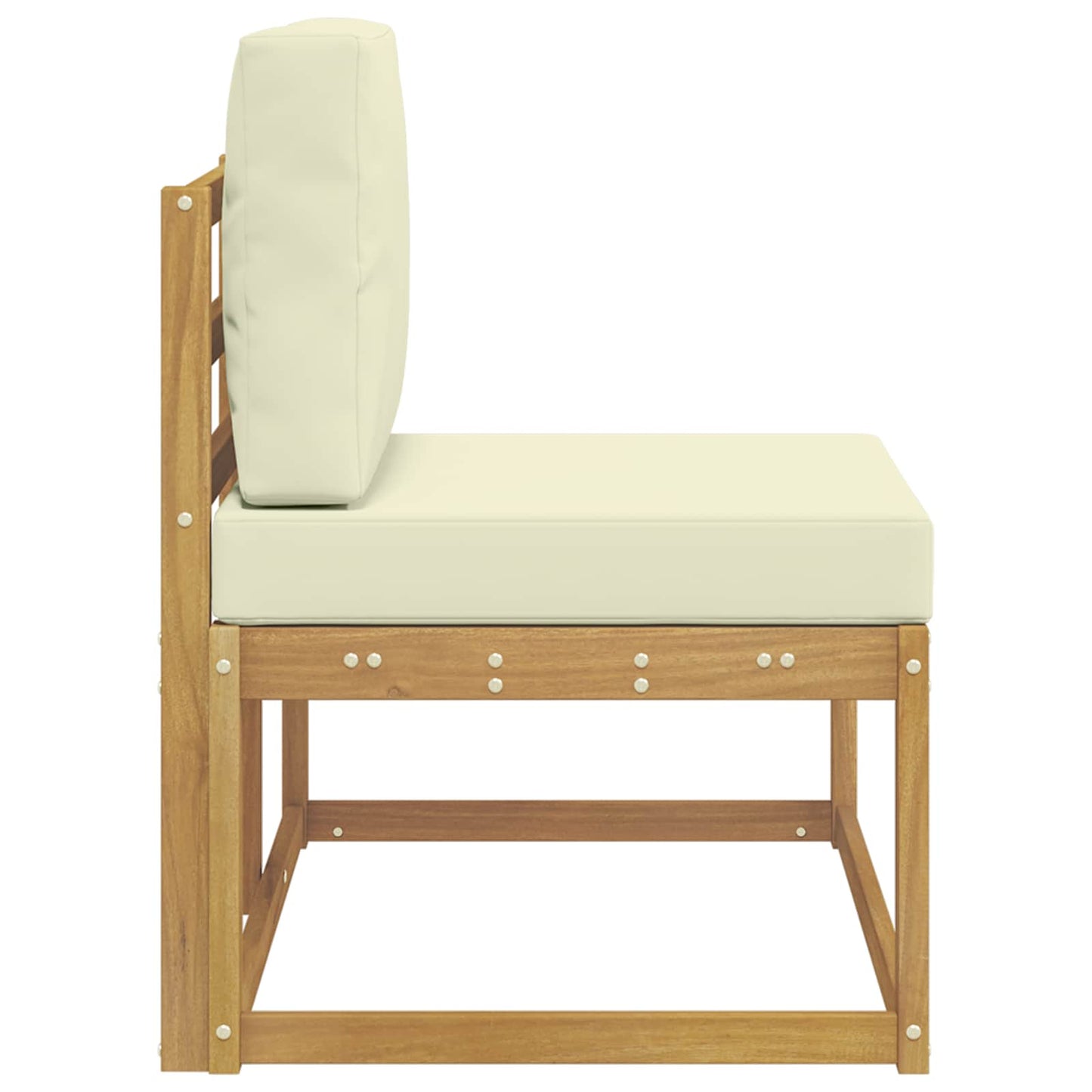 Udendørs Modulsofa Hvid 91 x 63 x 73 cm Massivt Akacietræ