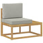 Udendørs Modulsofa Hvid 91 x 63 x 73 cm Massivt Akacietræ