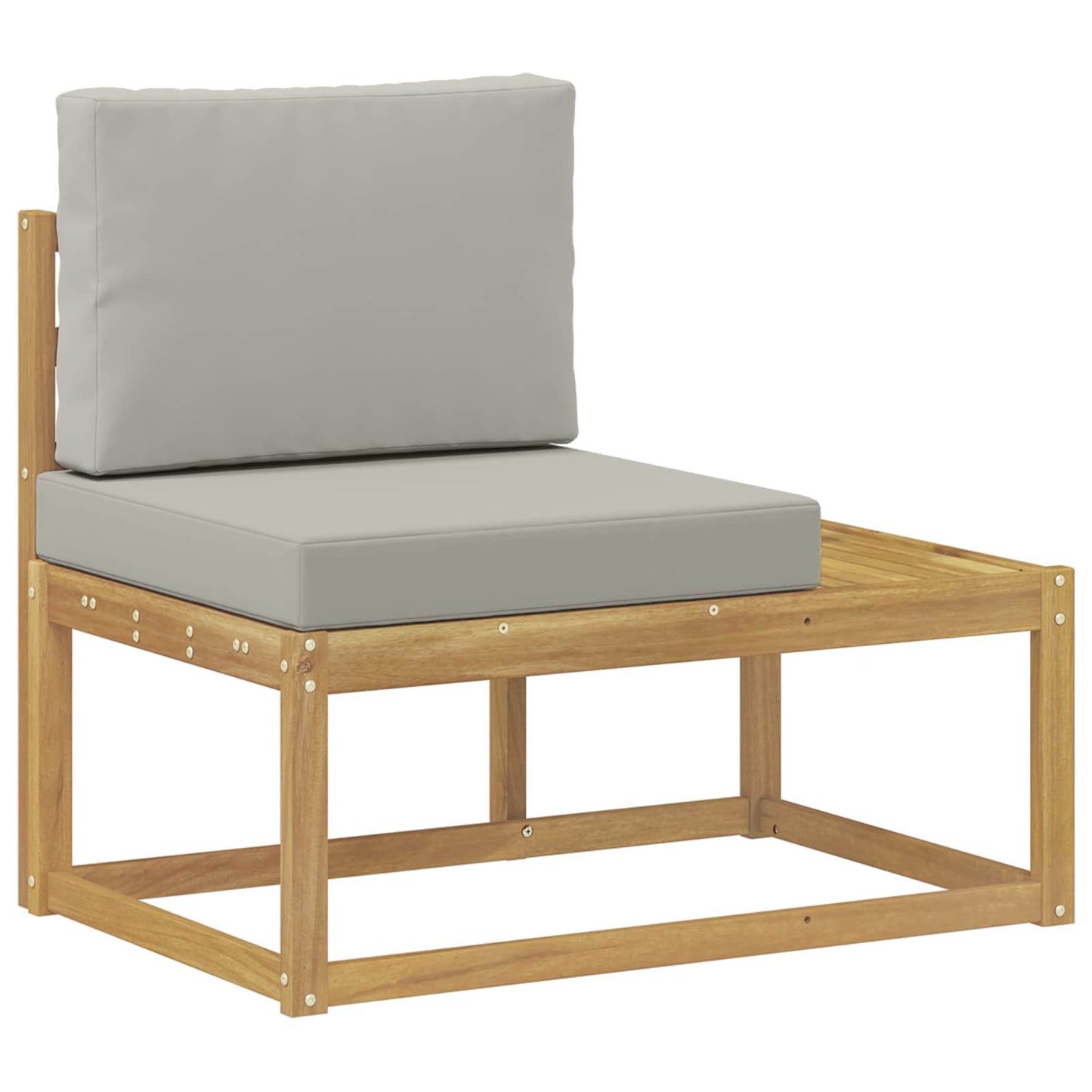 Udendørs Modulsofa Hvid 91 x 63 x 73 cm Massivt Akacietræ