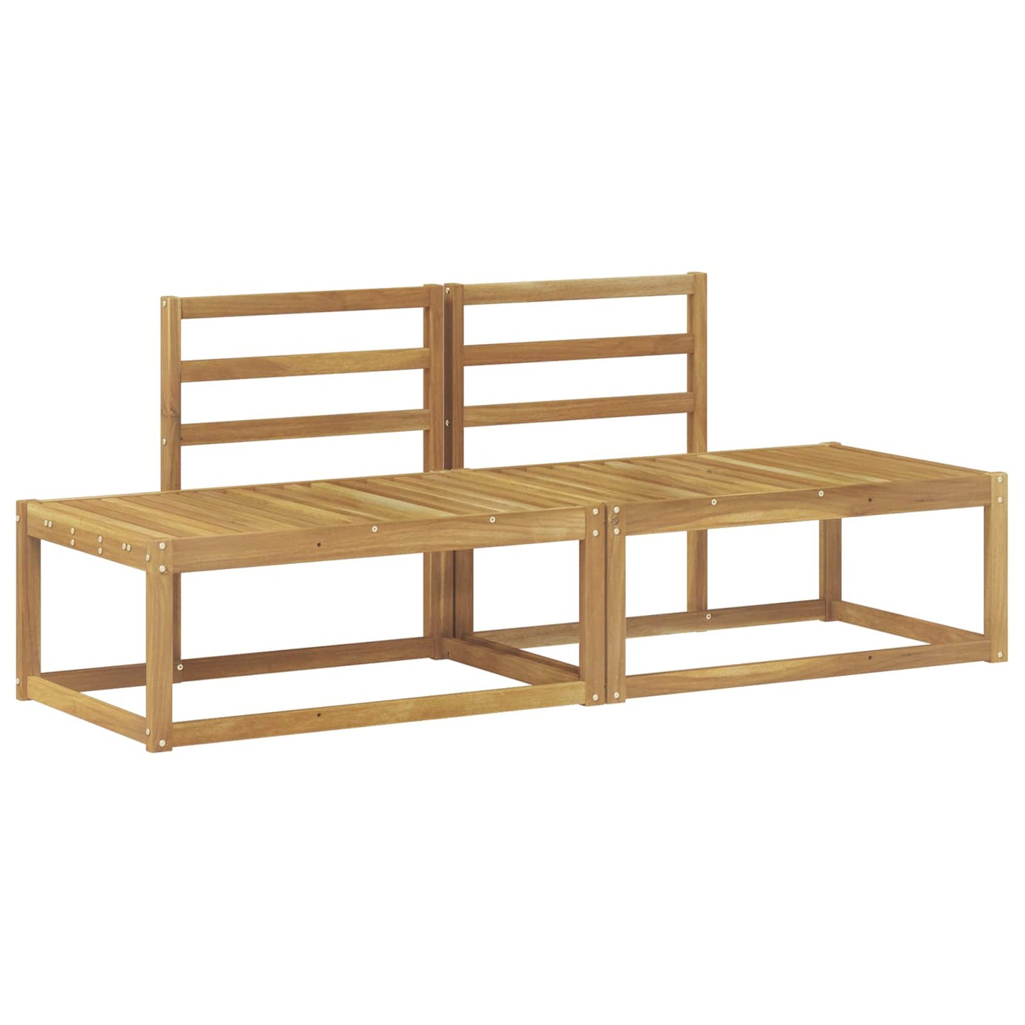 Udendørs Modulsofa 2 Stk Hvid 182,5 x 63 x 73 cm