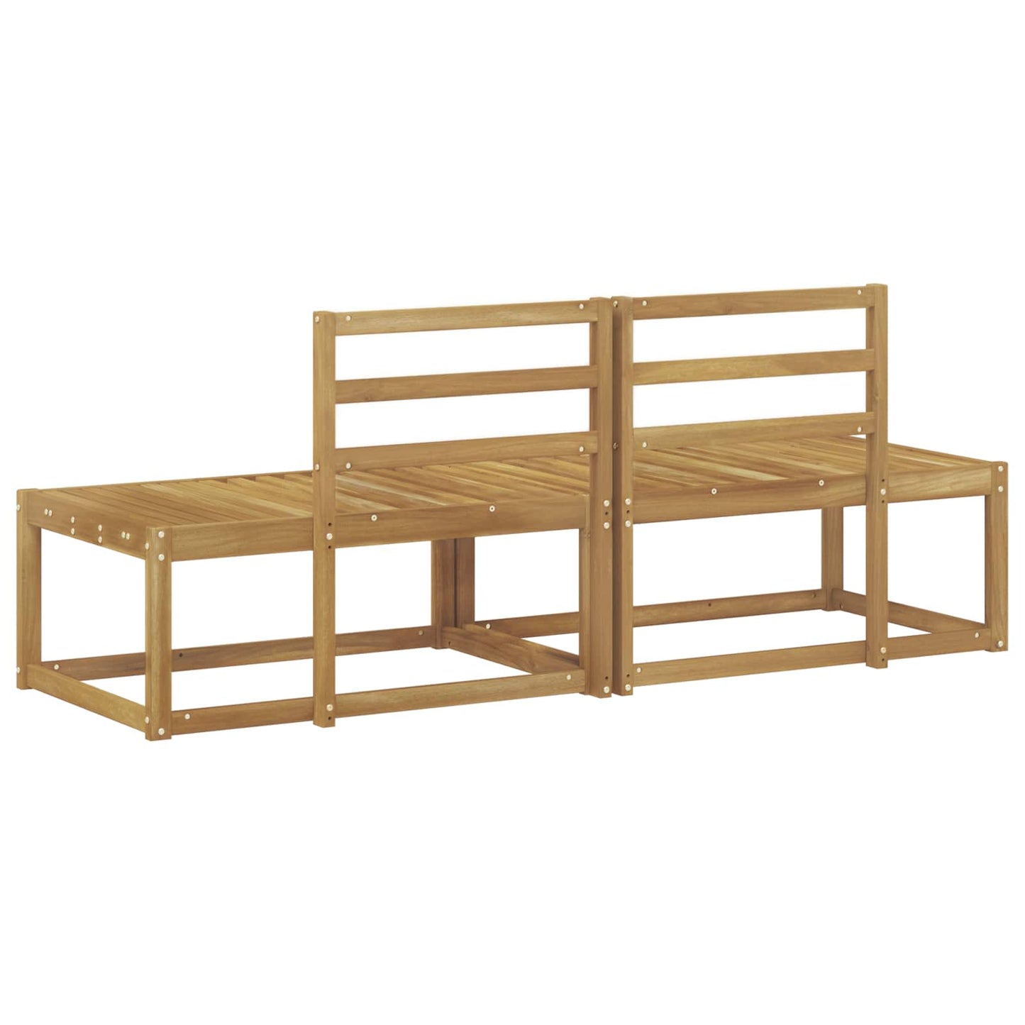 Udendørs Modulsofa 2 Stk Hvid 182,5 x 63 x 73 cm
